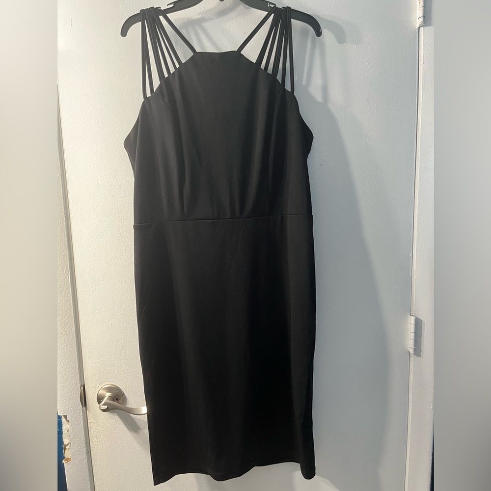 Grace Karin Black Backless Strappy Dress